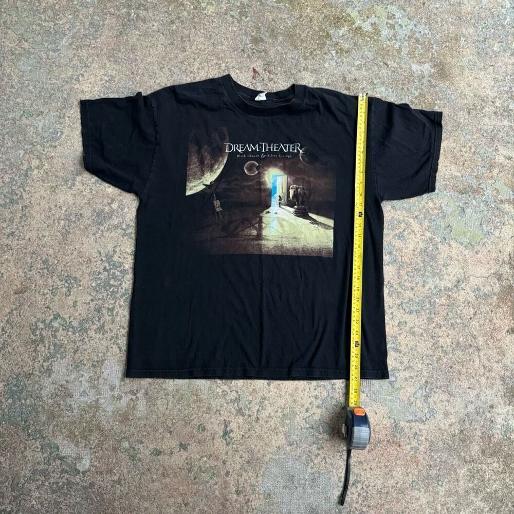 Rare Dream Theater Black Clouds  Silver Linings Y2k Band Shirt